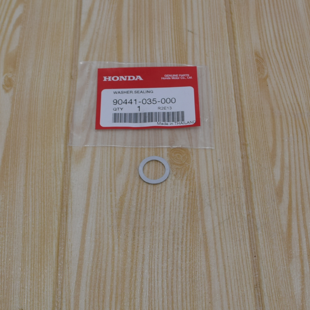 แหวนรองน๊อตกระบอกดันโซ่ราวลิ้น (มิเนียม รูใน14.3 นอก20 หนา1.5) แท้ศูนย์ฮอนด้า ราคา/1ชิ้น 90441-035-0
