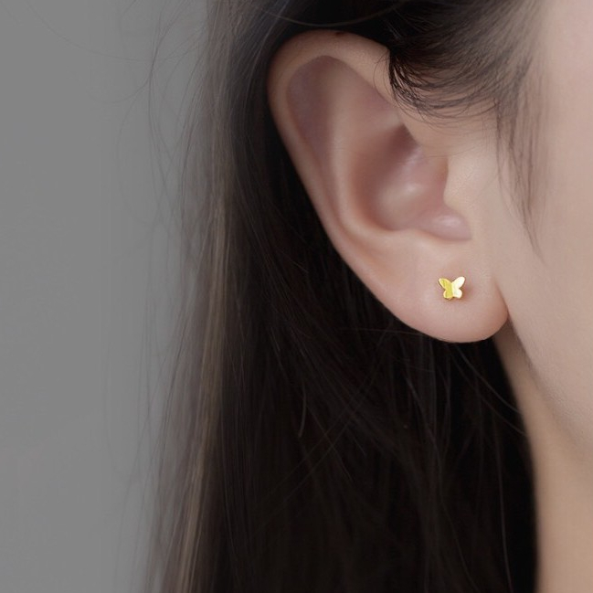 141-littlegirl gifts- Butterfly Piercing silver s925 จิวรูปผีเสื้อเงินแท้s925(ราคาต่อชิ้น)