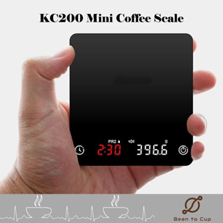 ⚡️9.9 โค้ดลดจัดเต็ม⚡️KC200 Mini Coffee Scale // เครื่องชั่งขนาดเล็กสีดำ พกพาสะดวก ใช้แบต