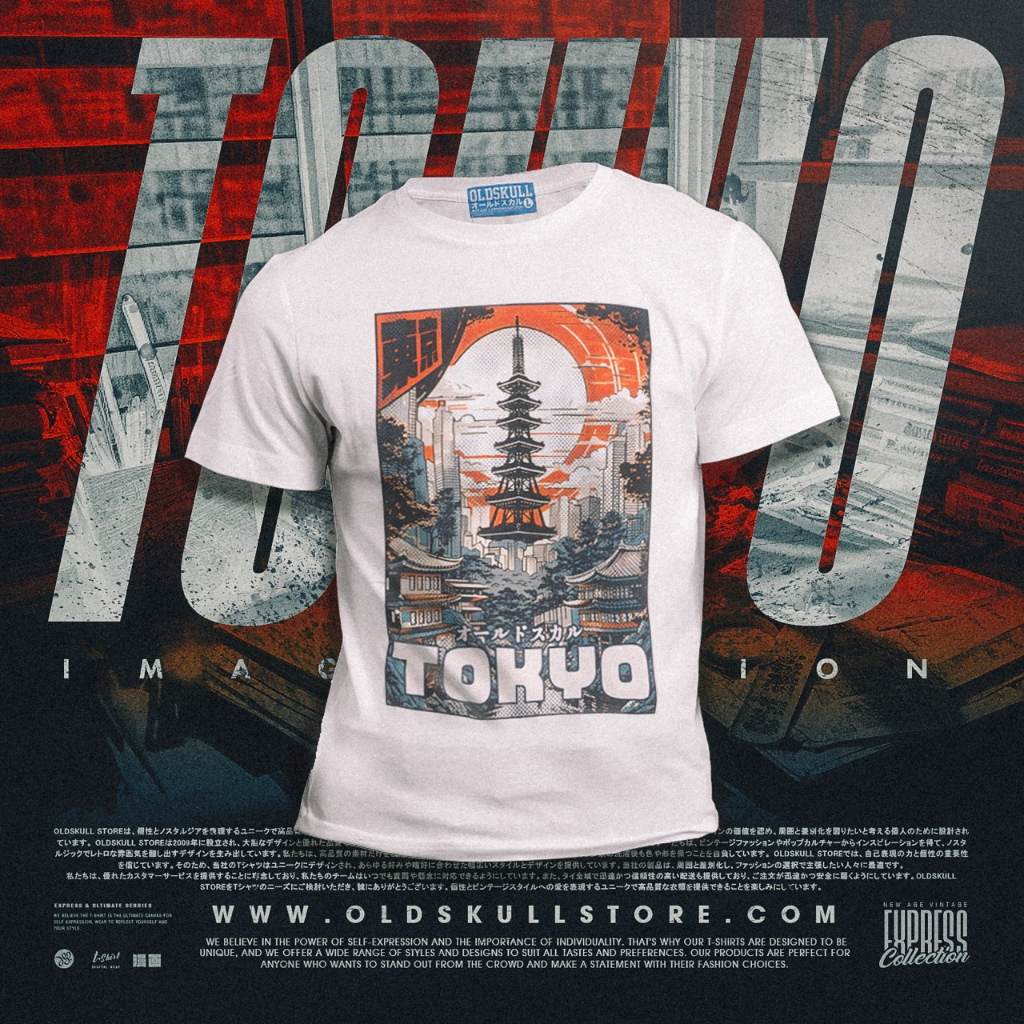 เสื้อยืด ผู้ชาย Oldskull Express HD No.256 ( TOKYO )