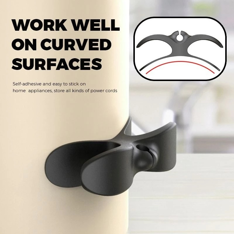 ชั้นวางของซิลิกาเจล แบบติดผนัง มีกาวในตัว ประหยัดพื้นที่ สําหรับจัดเก็บสายไฟ สายเคเบิ้ล สายไฟ อเนกประสงค์ - รูปที่ 4