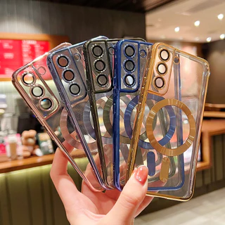เคสกันกล้อง พร้อมเลนส์กล้อง แม่เหล็ก ใส ชาร์จได้ สำหรับ Samsung A37 A57 A07 S26ultra S24 S23 S25 S26 Ultra FE S25ultra