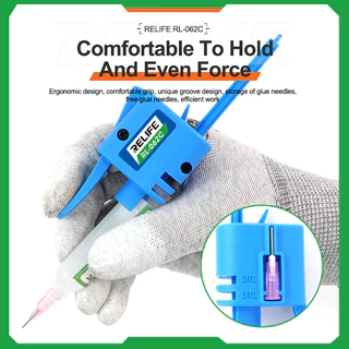 ปืนยิงกาว ปืนอัดกาว RELIFE RL-062C/062A/062B Universal Manual Glue Gun for 10C-60C Solder Paste/Solder Oil/UV Adhesive
