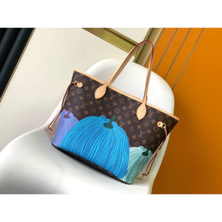 กระเป๋าแบรนด์เนมกระเป๋าสะพายข้าง 🔥พร้อมส่งNew Louis Vuitton Neverfull mmเทพ