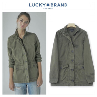 เสื้อทหาร เสื้อคลุมผู้หญิง เสื้อแจ็คเก็ตเขียว  ⚜️งาน✨Lucky Brand✨USA (JK5591)