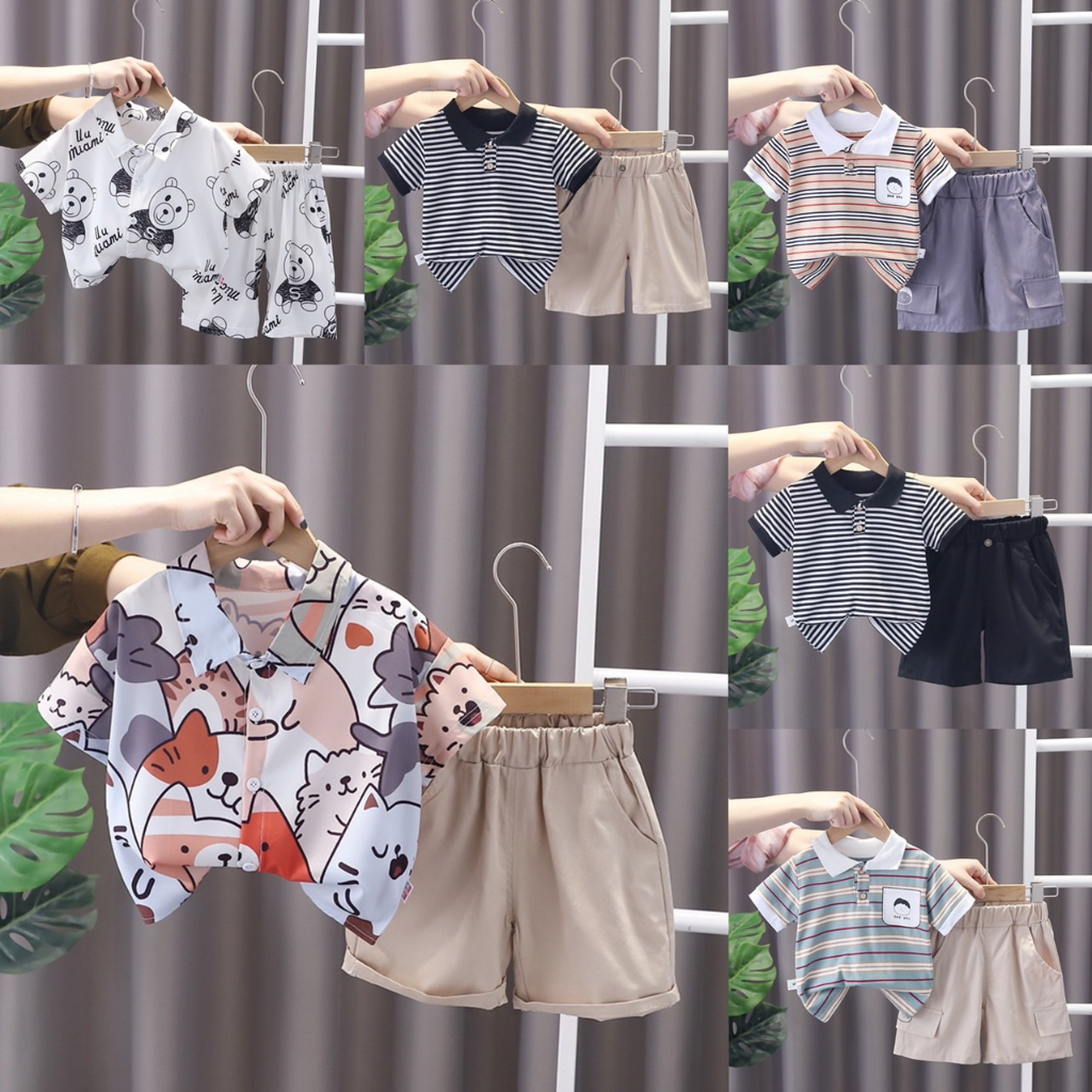 ลด10% โค้ด DDXDECW4 ชุดแฟชั่นเด็กลายใหม่ แบบหล่อมาก นื้อผ้านิ่มใส่สบาย รุ่นM001-M006