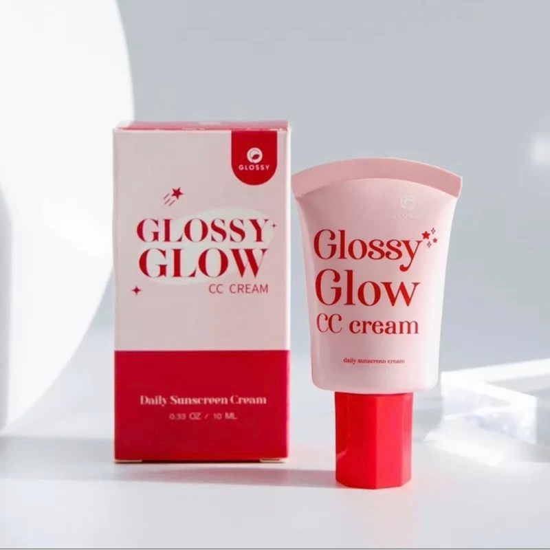 ครีมกันแดด GLOSSY GLOW กลอสซี่โกลว์ กันแดดหน้าเงา ฉ่ำ เนื่อcc ไม่อุดตัน ใช้ได้ทุกสีผิว ของแท้ SPF50 PA+++