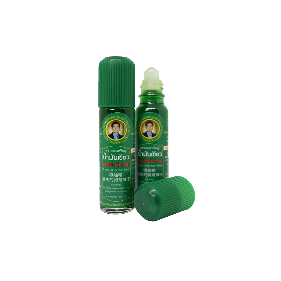 ลูกกลิ้งน้ำมันสีเขียวตราหมอเหรียญ20ML