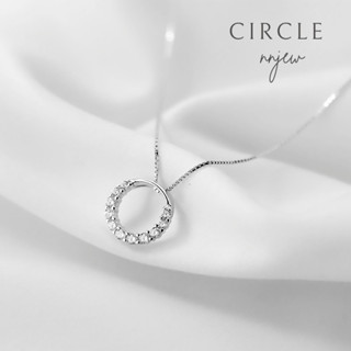 สร้อยคอ Circle Diamond Pendant Necklace เครื่องประดับ minimal