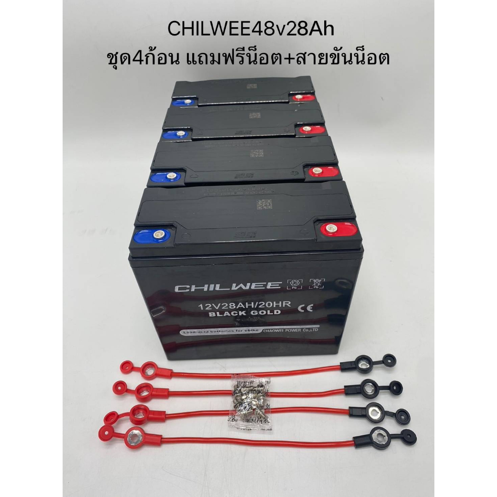 แบตเตอรี่ตะกั่ว(แห้ง)CHILWEE รุ่นใหม่(ราคาต่อชุด4ลูก) ใช้รถไฟฟ้า3ล้อขนาด12V20Ah/24Ah/28Ah - รูปที่ 6