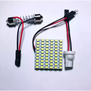 ไฟเพดานรถยนต์ LED 60SMD (ชิป) ใส่กับรถได้ทุกรุ่น สีไอซ์บลู สีขาว 12V