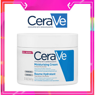 เซราวี CERAVE Moisturising Cream 340g มอยซ์เจอร์ไรซิ่ง ครีมบำรุงผิวหน้าและผิวกาย สำหรับผิวแห้ง