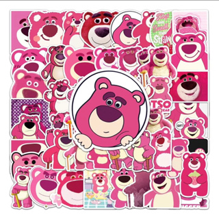 Waterproof Sticker‪(⸝⸝› з ‹⸝⸝)‬   Lotso หมีล็อตโซ่  สติกเกอร์ไดคัท  กันน้ำ  50 PCS   ติดรถ เคส โน๊ตบุ๊ค กระเป๋า กีตาร์