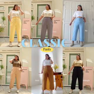 classic pants/กางเกงเก็บพุงดีเทลพับปลายขา