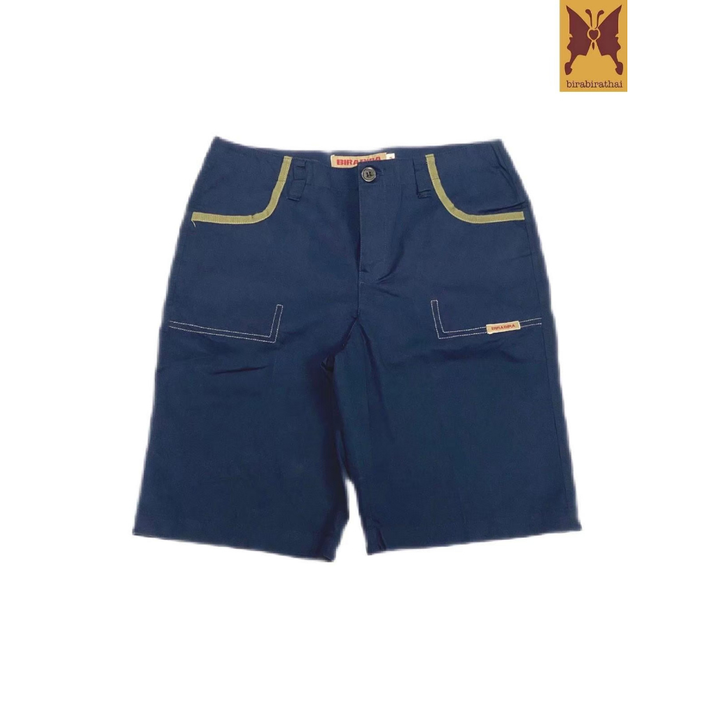 กางเกง 3 ส่วน กุ๊นเทป เขียว BIRABIRA กางเกงแฟชั่น ผู้หญิง ไซส์ใหญ่ | Three Quarter Shorts with Tapes - รูปที่ 2