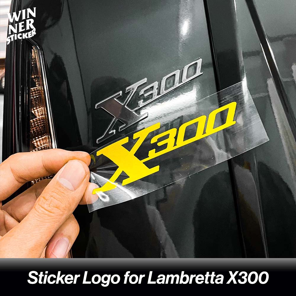สติ๊กเกอร์ไดคัท สำหรับติดทับ logo หน้าและข้างรถ X300