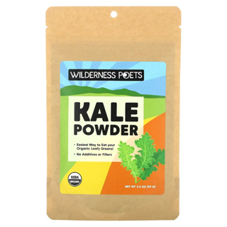 [พร้อมส่ง] นำเข้าจากอเมริกา ของแท้ 100% ผงผักเคล Wilderness Poets LLC, Kale Powder, 3.5 oz (99 g)