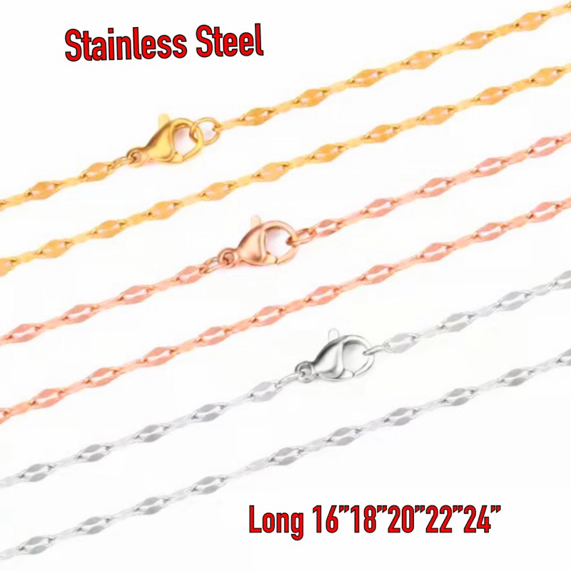 LN30 สร้อยคอสแตนเลสแท้ 100%