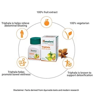 Himalaya Triphala ขนาด 60 เม็ด ราชาแห่งการปรับสมดุล ล้างพิษ ช่วยระบบลำไส้