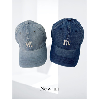 หมวกยีนส์ปัก NYC WASHED DENIM CAPS