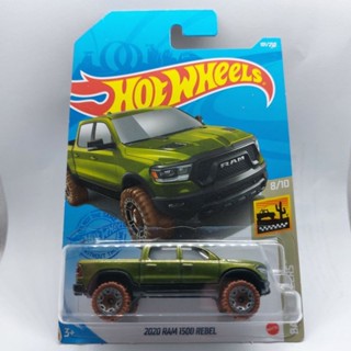 รถเหล็ก Hotwheels 2020 RAM 1500 REBEL สีเขียว (ib40)