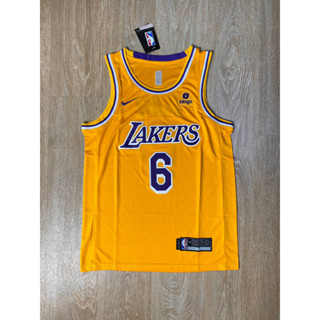 เสื้อบาส LAKERS JAMES # 6  ( เหลือง )