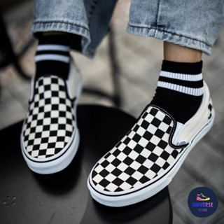 [ของแท้ ส่งฟรี จากไทย] VANS CLASSIC SLIP-ON - BLACK &amp; WHITE CHECKERBOARD