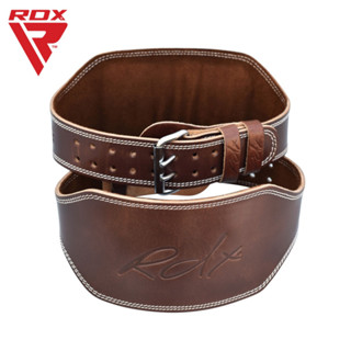 RDX เข็มขัดยกน้ำหนักหนังแท้ 6" Leather Gym Belt