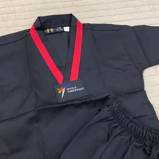 A5# เสื้อดำ+กางเกงดำ เบอร์100-180 ชุดเทควันโด้สีดำ ชุดเทควันโด ชุดเทควันโด้เด็ก ชุดเทควันโด้ผู้ใหญ่ ชุดสีเทควันโด สีดำ