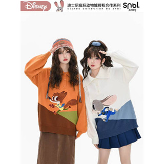 Snbl x Disney เสื้อสเวตเตอร์คอปก Zootopia จูดี้ นิค ลิขสิทธิ์แท้