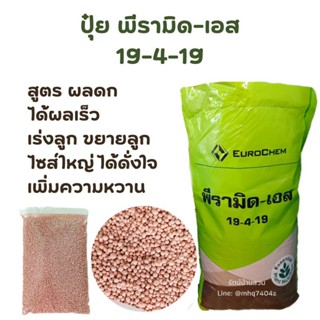 ปุ๋ย พีรามิด-เอส สูตร 19-4-19 แบ่งขาย 1 kg สูตร ผลดก ลูกใหญ่ ได้ผลเร็ว เร่งลูก ขยายลูก ไซส์ใหญ่ รสหวาน ปุ๋ยเร่งผล