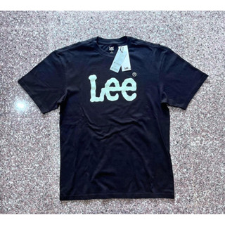 LEE เสื้อยืดสีดำผู้ชาย ผ้านุ่มใส่สบาย ของแท้ 100% 👉👉ตัว LEE เรืองแสงในที่มืดนะคะ