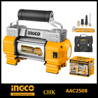 INGCO ปั๊มลมมินิ แบบพกพา 12 โวลท์ รุ่น AAC2508 ( Mini Air Pump TTAC2506 )