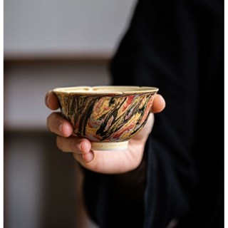 Underglaze color Dunhuang oil painting pattern teacup retro kung fu tea set personal cup master cup tea cup