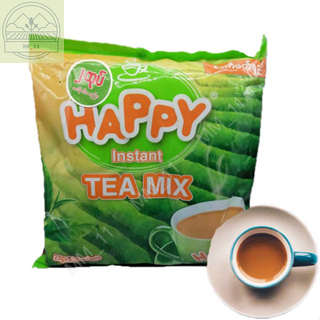 ชาพม่า ชานมพม่า Happy လက်ဖက်ရည် (ฟรี!!! กาแฟ) ชานมไข่มุก หอมใบชาพม่าแท้ รสหวานมัน กลมกล่อม Sugar Free ไม่มีน้ำตาล