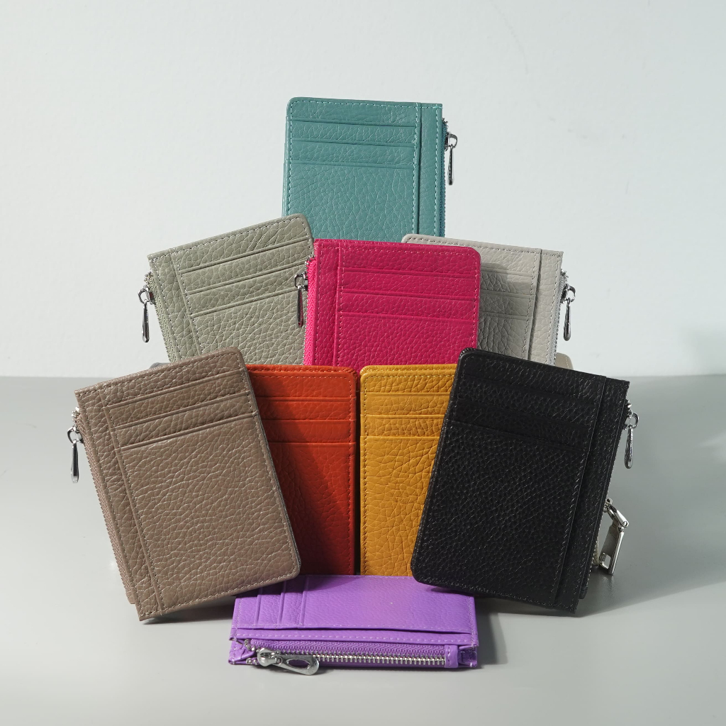 หนังแท้ Witchez Plus Cardholder กระเป๋าใส่บัตรใบสั้น รุ่นขยายข้าง กระเป๋าใส่บัตร ธนบัตร เหรียญ