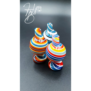 Stripe Glass Bubble Carb Cap 25mm for Quartz Banger, Dab rig, shatter/wax/dab/rosin/resin