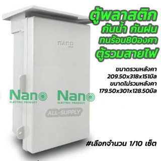 ตู้พลาสติก กันน้ำ Nano 101W (#เลือก1/10เซ็ต) ตู้กันน้ำ ตู้กันฝน ตู้กันร้อน ตู้รวมสายไฟ ตู้รวมสาย บล็อกลอย บล็อกลายกันน้ำ