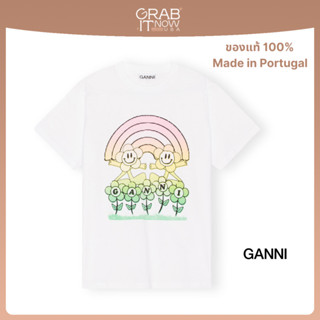 Pre ⚡️ Ganni Tshirt เสื้อยืดของแท้ 100% unisex ลาย Rainbow