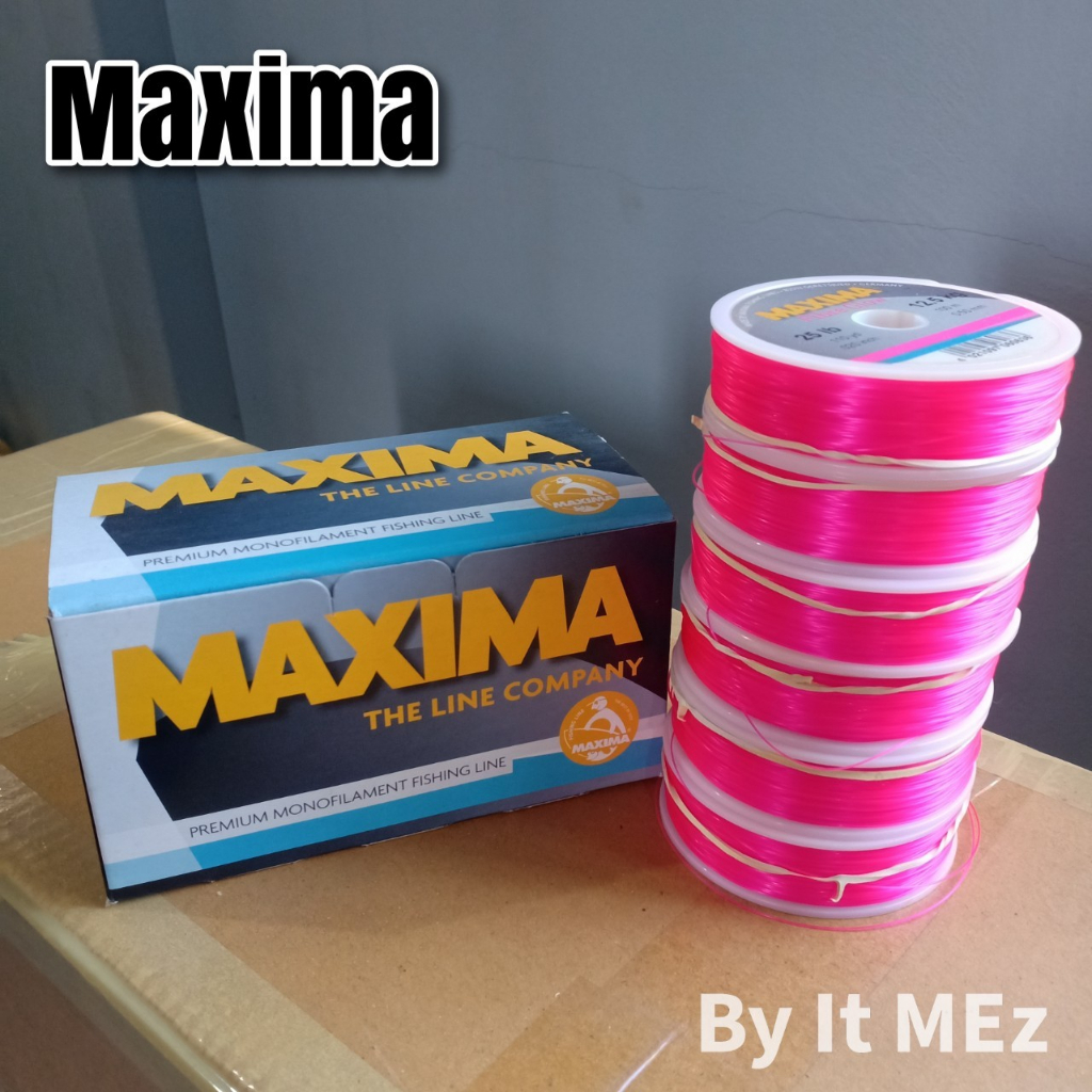 ของแท้ ราคาถูก ❗❗ เอ็นตกปลา Maxima ยาว 100 เมตร สีชมพู เหมาะกับงานหลิว สปิ๋ว และ
