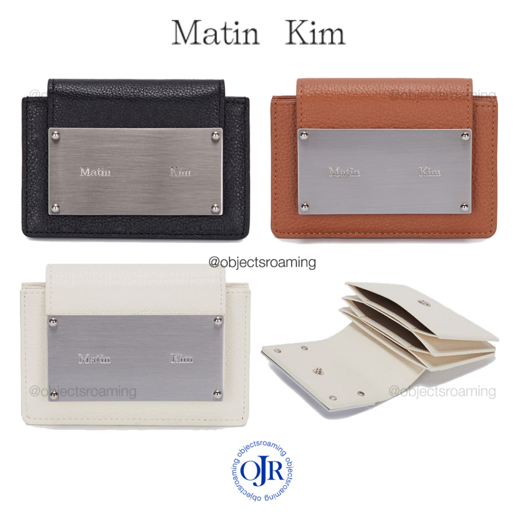 Matin Kim Accordian wallet พร้อมส่ง สีขาว ดำ น้ำตาล — กระเป๋าตังค์ใส่บัตรหนังแท้ อินเทรน สายแฟ นำเข้าจากเกาหลี