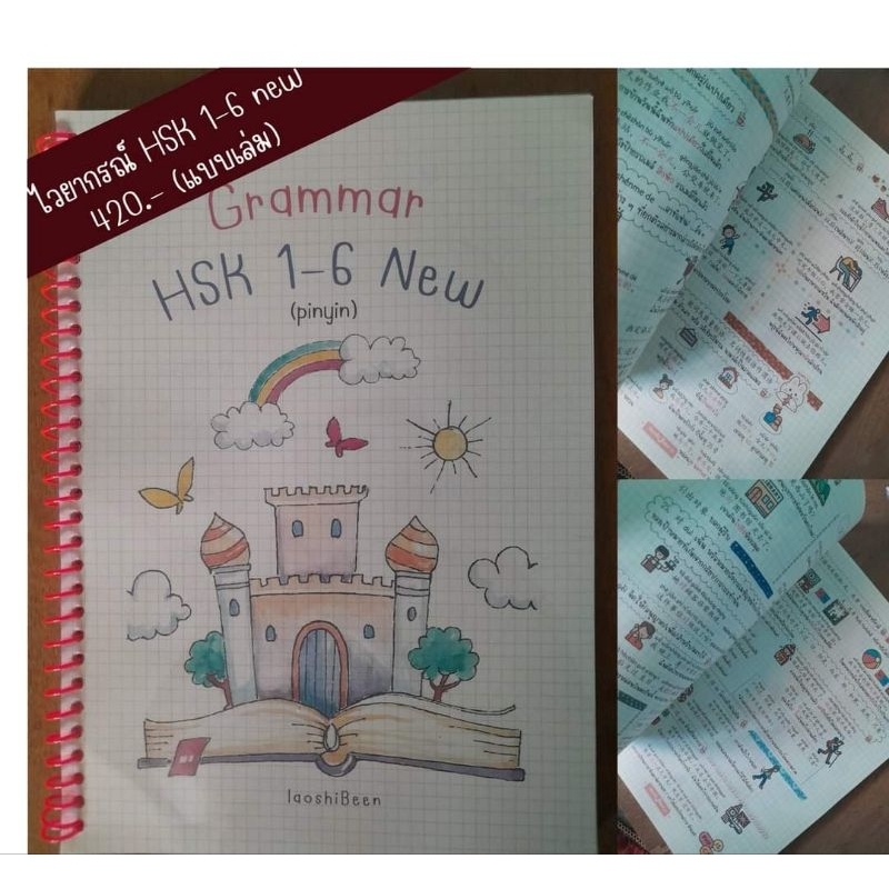 หนังสือไวยากรณ์ HSK 1-6 ระบบใหม่ (มีพินอิน)