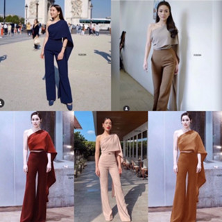 CS11203 Set 2 ชิ้น เสื้อสไบ + กางเกงขายาวเอวสูง #มะปราง Set 2 pieces. Sabai shirt + high waist trousers #maprang