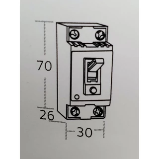 Haco เบรกเกอร์ มีสัญญาณไฟ10A, 16A 20A, 25A 32A (แถม!!กล่องครอบเบรกเกอร์)