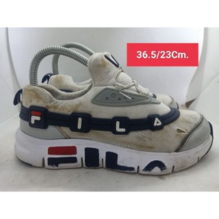 Fila Size 36.5 ยาว 23 รองเท้ามือสอง เด็กเล็ก เด็กโต ผู้หญิงเท้าเล็ก  ผ้าใบ  แฟชั่น ลำลอง เที่ยว