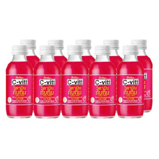 C-vitt ซีวิทเครื่องดื่มวิตามินซี 140มล.x10ขวด(ขายยกเเพ็ค)สินค้าพร้อมส่งทุกวัน