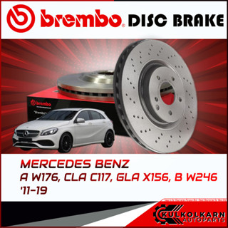 จานเบรกหน้า  BENZ A W176, CLA C117, GLA X156, B W246 (เจาะรู) (HC) ปี 11-19 (D09 B436 51)(D09 B807 51)