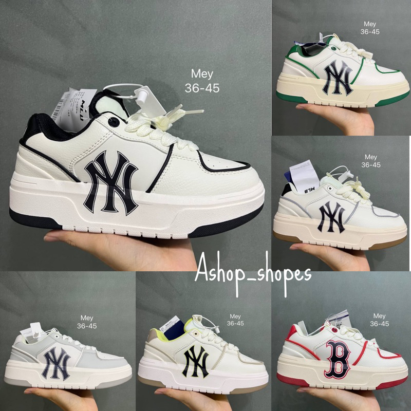 รองเท้าผ้าใบ MLB Chunky Liner High/Low NY sz.36-45 (อุปกรณ์ครบกล่อง) สินค้าถ่ายจากงานจริง100%