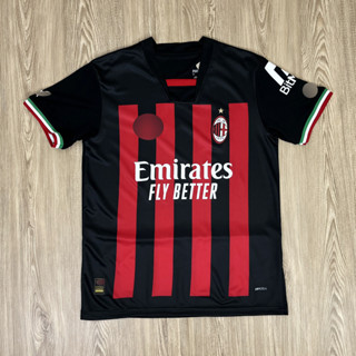 เสื้อบอลAC-Milanเอซี มิลาน ดำ-แดง2023/2024 เนื้อผ้าโคตรดี เกรดแฟนบอล AAA