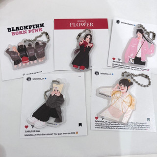 Keychain Blackpink Born Pink Flower lalisa jisoo jennie rose lisa จีซู เจนนี่ โรเซ่ ลิซ่า พวงกุญแจ by mommyjiminn